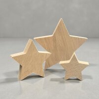 Holzsterne aus Eiche Massivholz – Weihnachtsdeko...