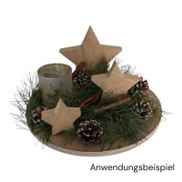 Holzsterne aus Eiche Massivholz – Weihnachtsdeko & Natur Deko