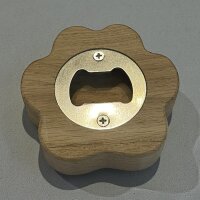 Flaschenöffner "Pfote" aus Eiche -...