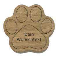 Flaschenöffner "Pfote" aus Eiche - personalisierbar