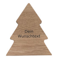 Flaschenöffner "Weihnachtsbaum" aus Eiche - personalisierbar