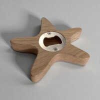 Flaschenöffner "Seestern" aus Eiche -...