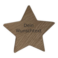 Flaschenöffner "Stern" aus Eiche - personalisierbar