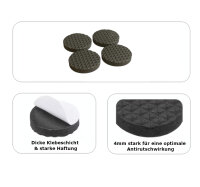Antirutsch Pads - Anti Rutsch Gummi Selbstklebend - 22mm - 4er Set