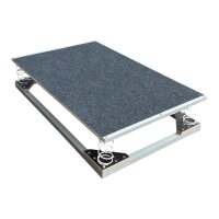 Federbrett, Wackelbrett mit Federn Aluminium - Filzbezug - verschiedene Größen 90x60cm - bis 60kg-grau