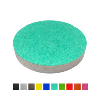 Target, Placeboard mit Filz - rund - verschiedene Farben und Größen 25cm-4.5cm-gelb