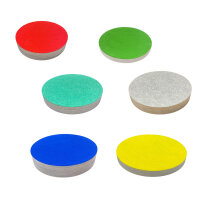 Target, Placeboard mit Filz - rund - verschiedene Farben und Größen 25cm-4.5cm-gelb